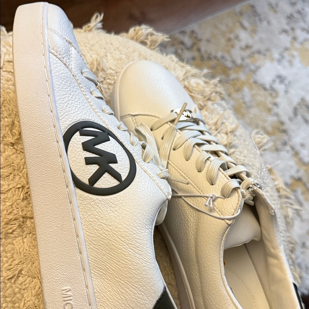 Brand-new Michael Kors Ivory Leather Sneakers